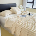 Thickened Wide Striped Multifunctional Blanket, Can Be Used as Bed Sheet Cover Blanket, Nap Blanket, Pet Blanket 127x152 cm