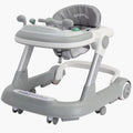 2 in 1 Baby Walker, Toddler Baby Push Walker with Removable Feeding Tray and Music Tray(Without Battery), Foldable Walker