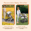 Baby Stroller 3 in 1 Portable Travel Baby Carriage Luxurious Fold Pram High Landscape Aluminum Frame Newborn Infant Stroller