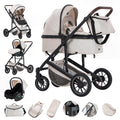 Baby Stroller 3 in 1 Portable Travel Baby Carriage Luxurious Fold Pram High Landscape Aluminum Frame Newborn Infant Stroller