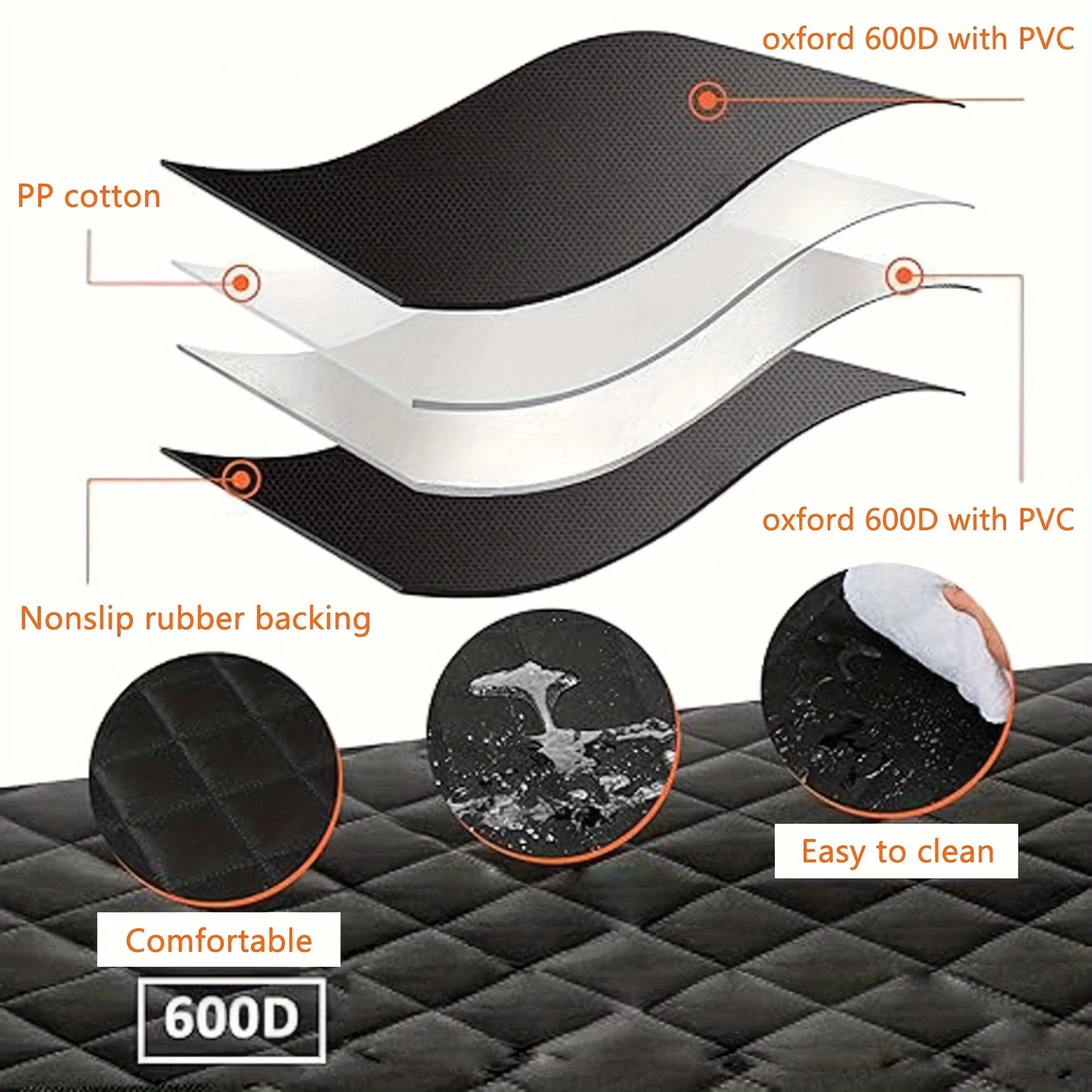 Heavy-Duty Dog Car Seat Cover Rear Seat Protector for Pets Dog Seat Cover Scratch-Resistant Wear-Resistant Slip Pad Pet Hammock