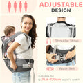 6-In-1 Baby Carrier for Newborn, Toddler with Removable Seat, Grey