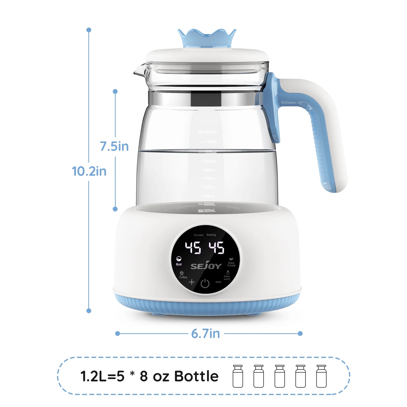 Infant Thermostatic Milk Regulator 800W Electric Baby Formula Kettle Automatic Warmer Feeding Bottle 220V/110V 