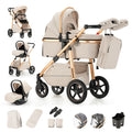 Baby Stroller 3 in 1 Portable Travel Baby Carriage Luxurious Fold Pram High Landscape Aluminum Frame Newborn Infant Stroller