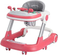 2 in 1 Baby Walker, Toddler Baby Push Walker with Removable Feeding Tray and Music Tray(Without Battery), Foldable Walker