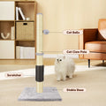 Cat Scratching Post for Indoor Cats, Vertical Safe Cat Climbing Frame Tree with Dangling Toy, 80 Cm, Grey