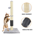 Cat Scratching Post for Indoor Cats, Vertical Safe Cat Climbing Frame Tree with Dangling Toy, 80 Cm, Grey