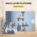 Cat Tree Cat Tower Cat Scratching Post for Indoor/Outdoor Cats, Cat Activity Centre 140Cm Cat Climbing Frame Tree Cat