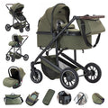 Baby Stroller 3 in 1 Portable Travel Baby Carriage Luxurious Fold Pram High Landscape Aluminum Frame Newborn Infant Stroller