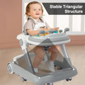 2 in 1 Baby Walker, Toddler Baby Push Walker with Removable Feeding Tray and Music Tray(Without Battery), Foldable Walker