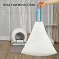 4 Rolls 60 Count 17X19Inch DOEL Self-Cleaning Cat Litter Box Trash Bags Drawstring Design Waste Bags Cat Litter Box Liners
