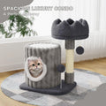 53Cm Small Cat Tree with Scratching Post - Indoor Cat Tower with Cave, Perch & 2 Play Balls for Kittens & Cats